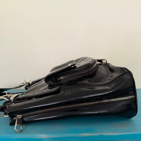 Ted Baker Black Patent Leather Tote Shoulder Handbag - Picture 3 of 9